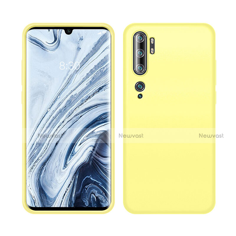 Ultra-thin Silicone Gel Soft Case 360 Degrees Cover C08 for Xiaomi Mi Note 10 Pro Yellow