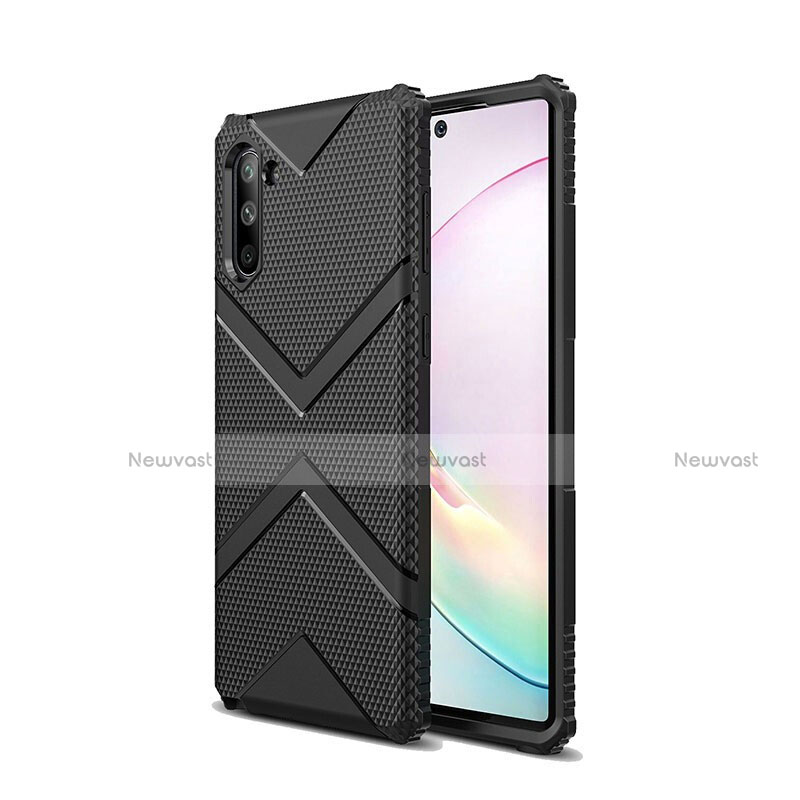 Ultra-thin Silicone Gel Soft Case 360 Degrees Cover C09 for Samsung Galaxy Note 10 5G Black