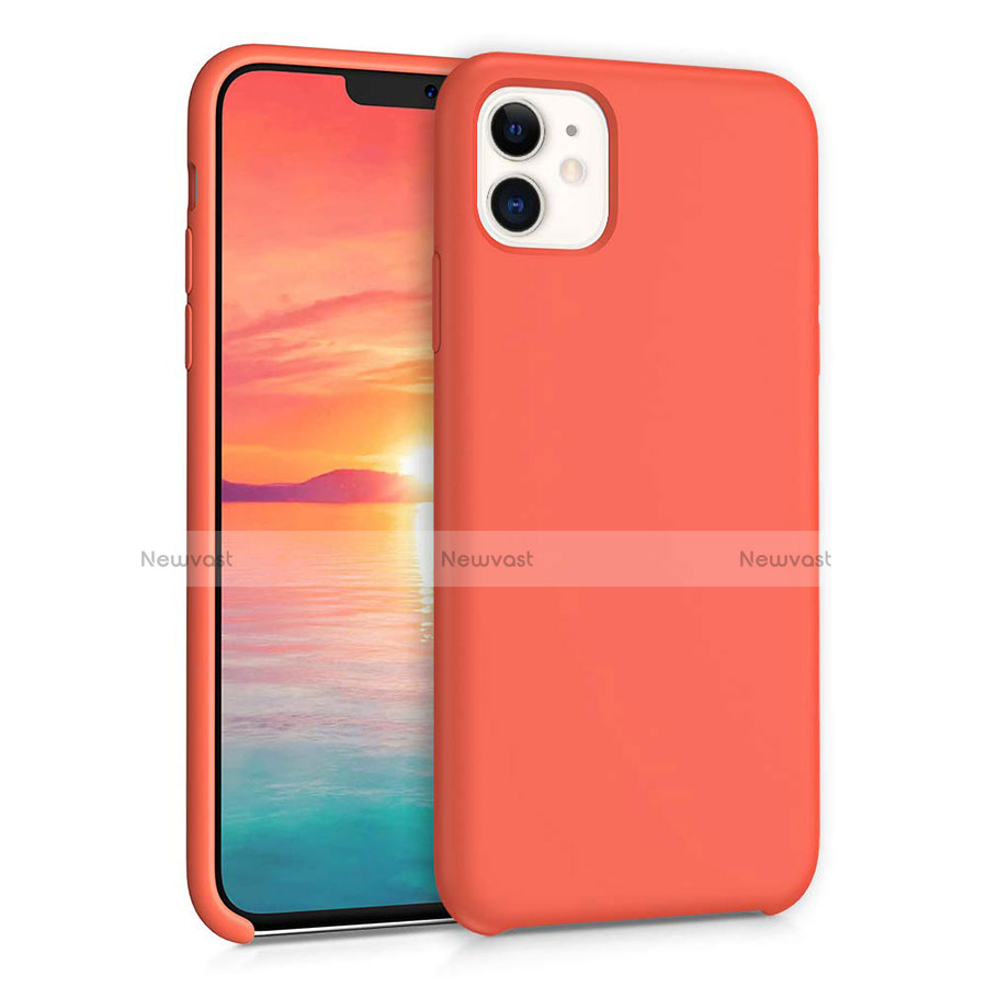 Ultra-thin Silicone Gel Soft Case 360 Degrees Cover for Apple iPhone 11 Orange