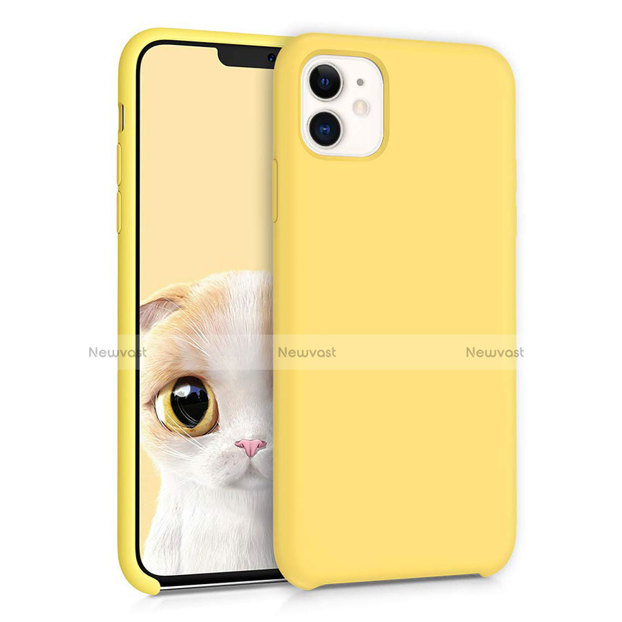 Ultra-thin Silicone Gel Soft Case 360 Degrees Cover for Apple iPhone 11 Yellow