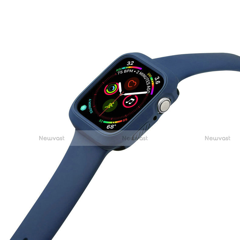 Ultra-thin Silicone Gel Soft Case 360 Degrees Cover for Apple iWatch 5 40mm Blue