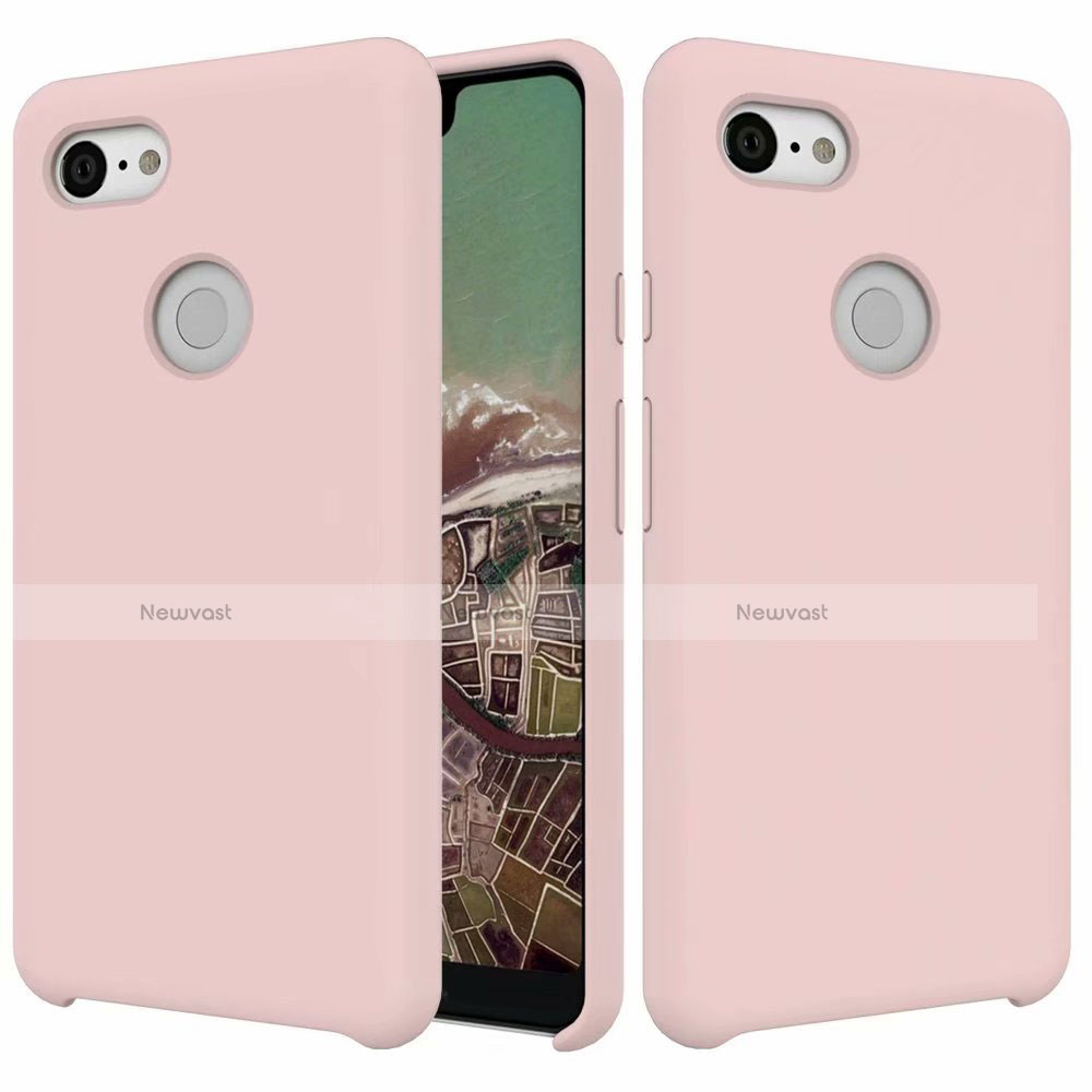 Ultra-thin Silicone Gel Soft Case 360 Degrees Cover for Google Pixel 3 XL Rose Gold