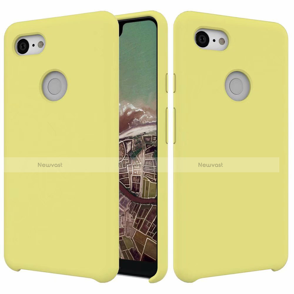 Ultra-thin Silicone Gel Soft Case 360 Degrees Cover for Google Pixel 3 XL Yellow