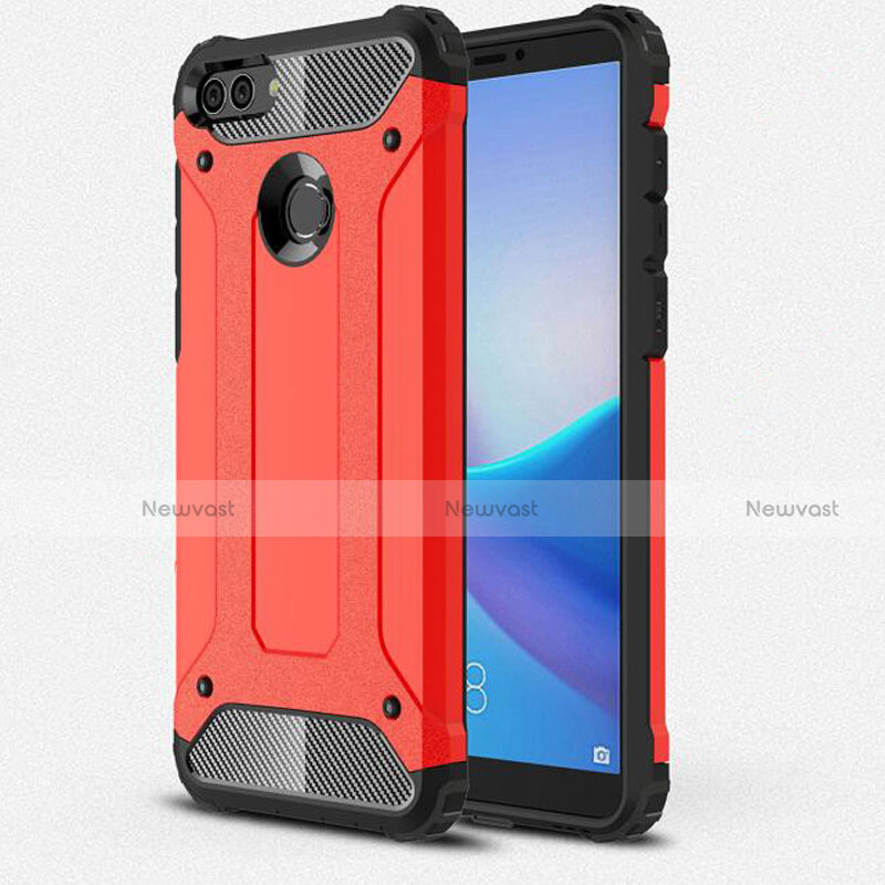 Ultra-thin Silicone Gel Soft Case 360 Degrees Cover for Huawei Enjoy 8 Plus Red
