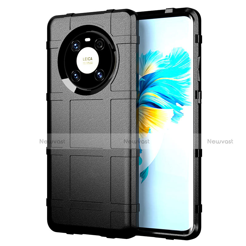 Ultra-thin Silicone Gel Soft Case 360 Degrees Cover for Huawei Mate 40 Black