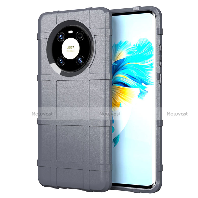 Ultra-thin Silicone Gel Soft Case 360 Degrees Cover for Huawei Mate 40 Gray