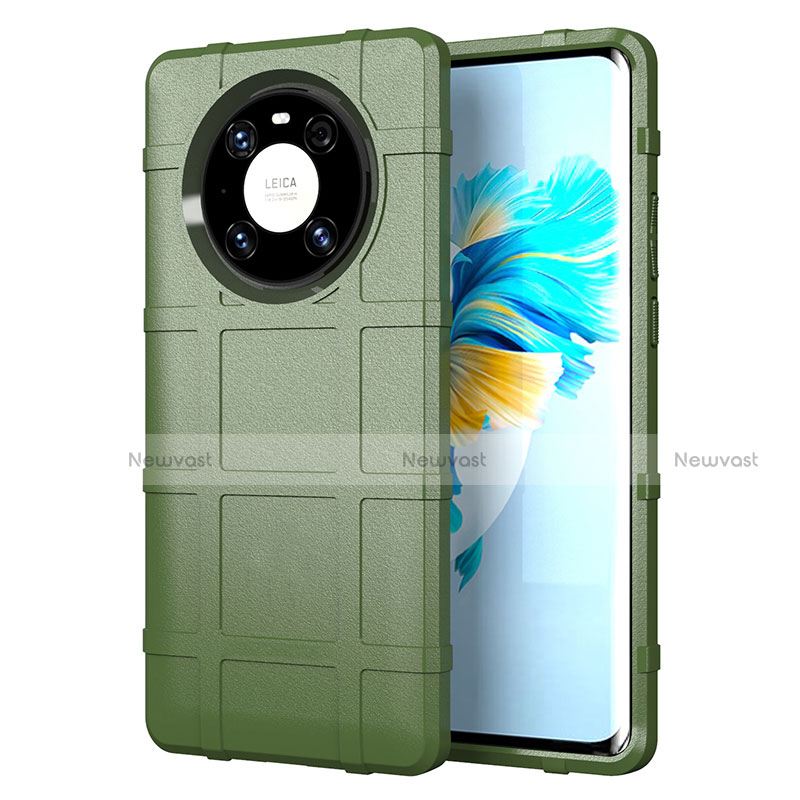 Ultra-thin Silicone Gel Soft Case 360 Degrees Cover for Huawei Mate 40 Pro Army green