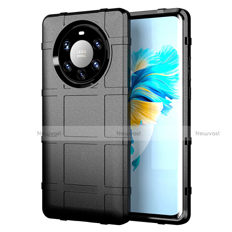 Ultra-thin Silicone Gel Soft Case 360 Degrees Cover for Huawei Mate 40 Pro+ Plus Black