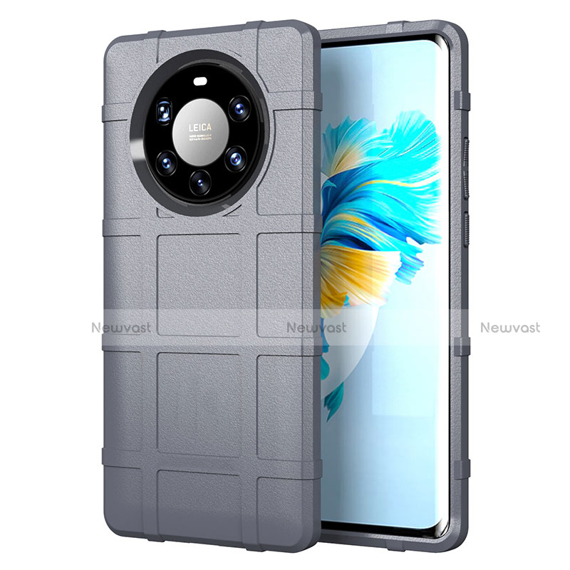 Ultra-thin Silicone Gel Soft Case 360 Degrees Cover for Huawei Mate 40 Pro+ Plus Gray