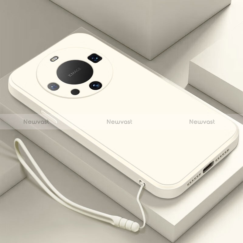 Ultra-thin Silicone Gel Soft Case 360 Degrees Cover for Huawei Mate 60 Pro White