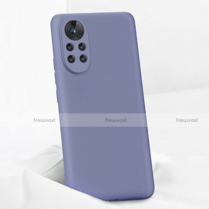 Ultra-thin Silicone Gel Soft Case 360 Degrees Cover for Huawei Nova 8 5G Lavender Gray