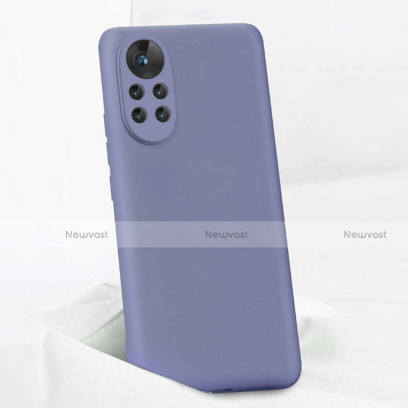 Ultra-thin Silicone Gel Soft Case 360 Degrees Cover for Huawei Nova 8 Pro 5G Lavender Gray