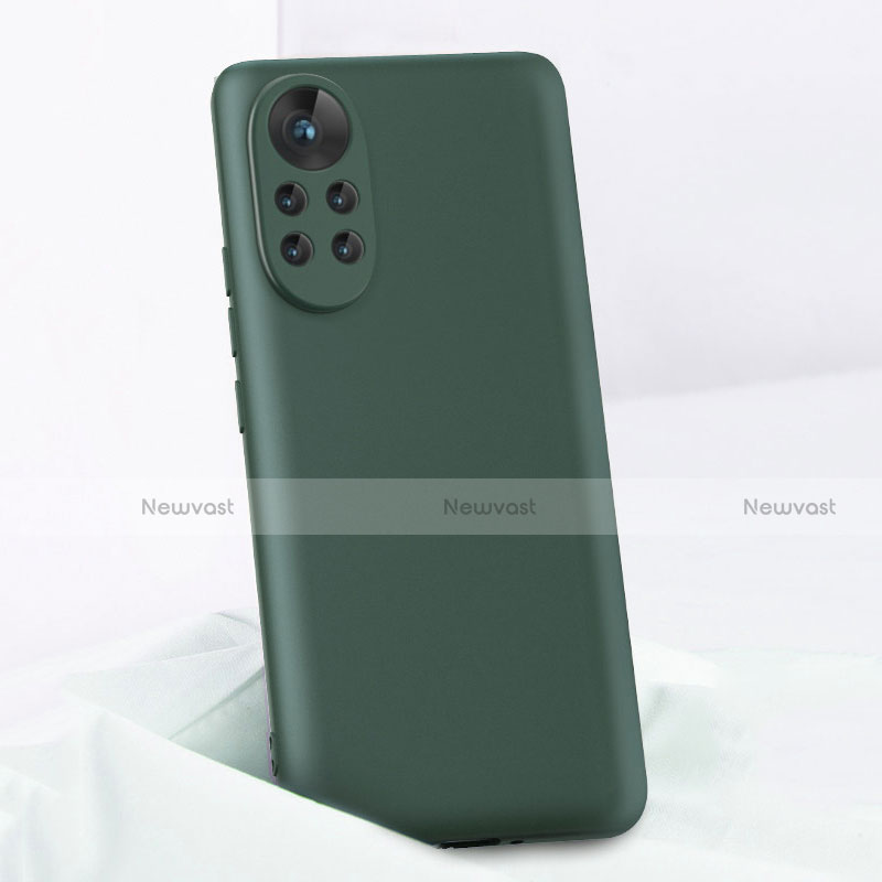 Ultra-thin Silicone Gel Soft Case 360 Degrees Cover for Huawei Nova 8 Pro 5G Midnight Green
