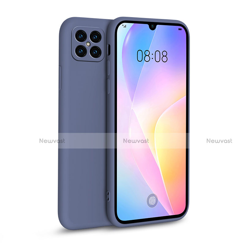 Ultra-thin Silicone Gel Soft Case 360 Degrees Cover for Huawei Nova 8 SE 5G Lavender Gray