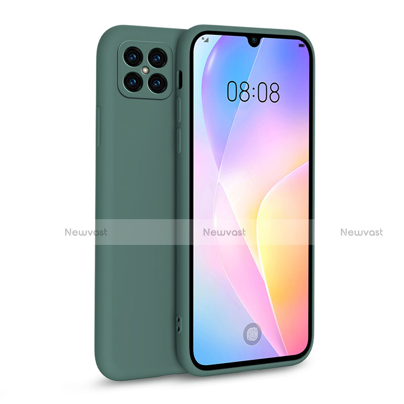 Ultra-thin Silicone Gel Soft Case 360 Degrees Cover for Huawei Nova 8 SE 5G Midnight Green