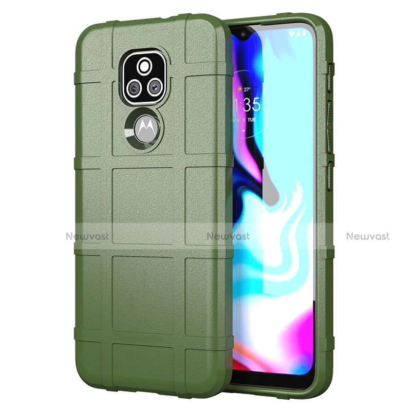 Ultra-thin Silicone Gel Soft Case 360 Degrees Cover for Motorola Moto E7 Plus Green