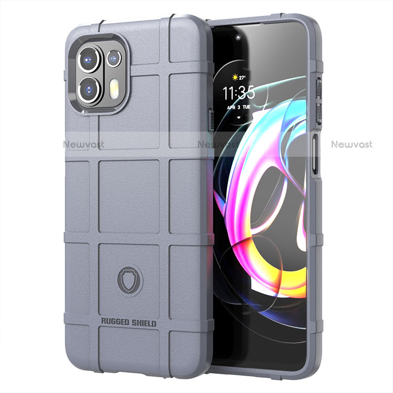 Ultra-thin Silicone Gel Soft Case 360 Degrees Cover for Motorola Moto Edge 20 Lite 5G Gray