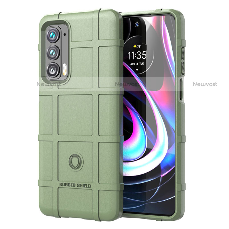 Ultra-thin Silicone Gel Soft Case 360 Degrees Cover for Motorola Moto Edge (2021) 5G Green