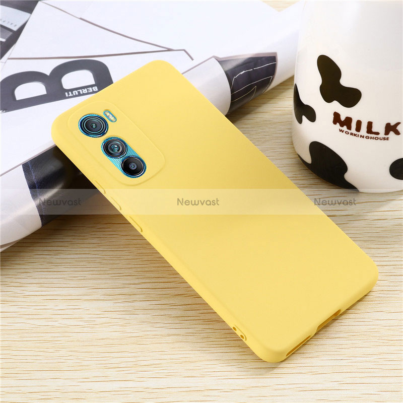 Ultra-thin Silicone Gel Soft Case 360 Degrees Cover for Motorola Moto Edge 30 5G Yellow