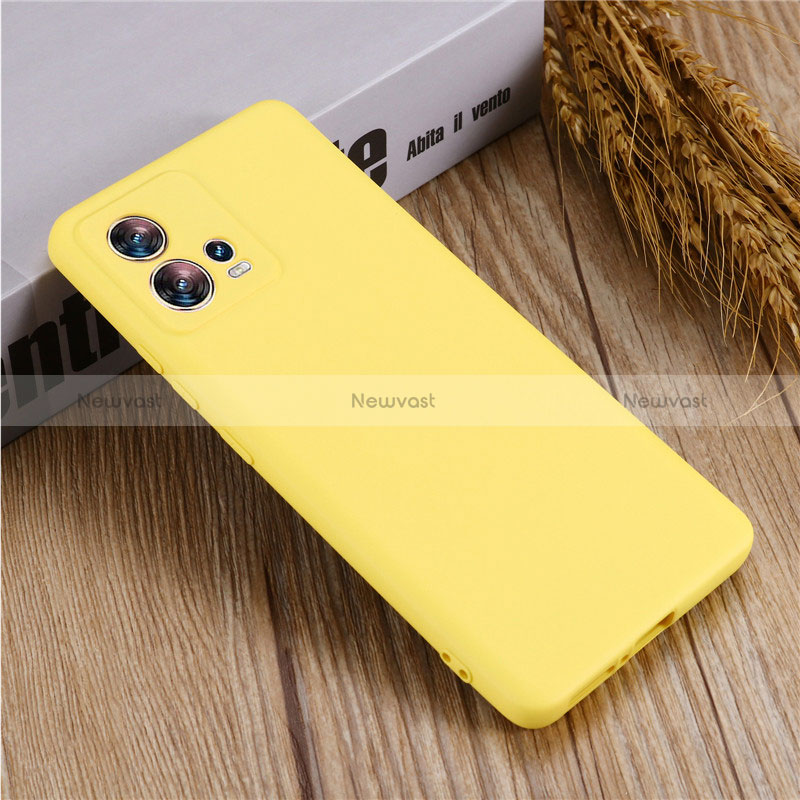 Ultra-thin Silicone Gel Soft Case 360 Degrees Cover for Motorola Moto Edge 30 Fusion 5G Yellow