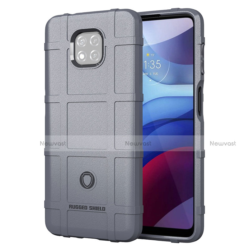 Ultra-thin Silicone Gel Soft Case 360 Degrees Cover for Motorola Moto G Power (2021) Gray