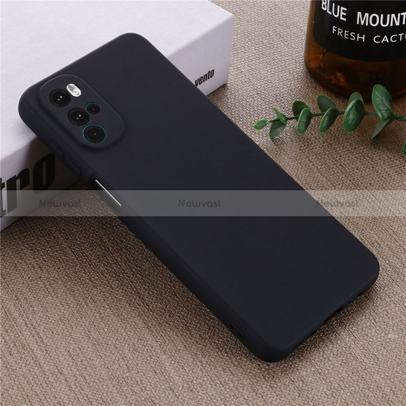 Ultra-thin Silicone Gel Soft Case 360 Degrees Cover for Motorola Moto G22 Black