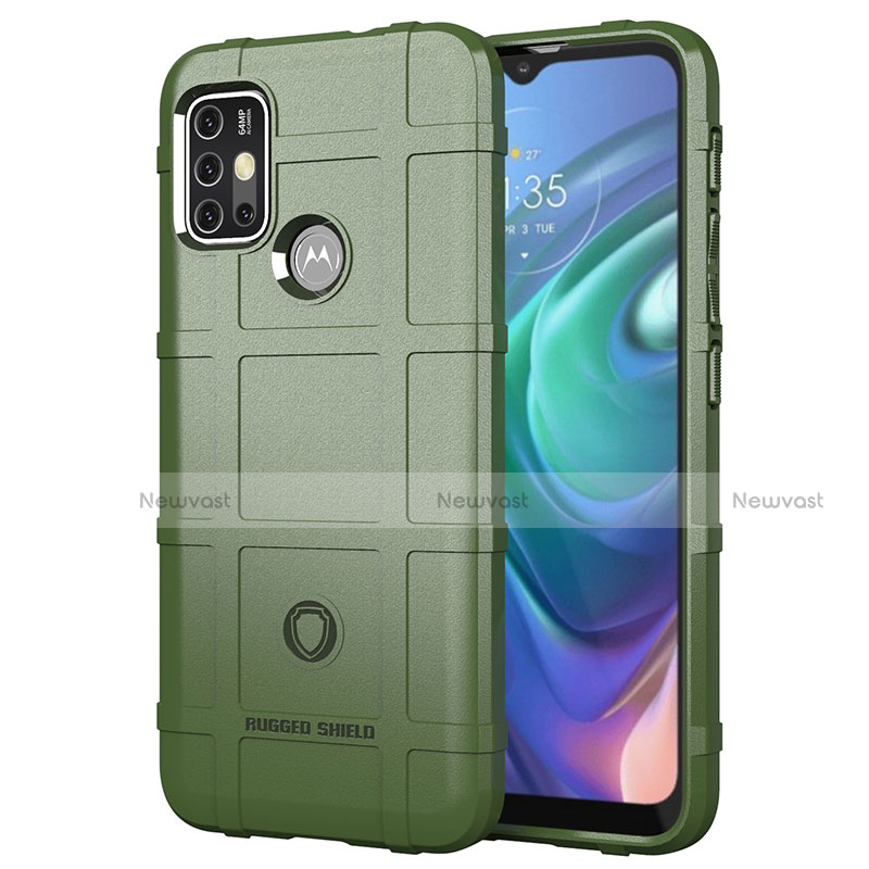 Ultra-thin Silicone Gel Soft Case 360 Degrees Cover for Motorola Moto G30 Green