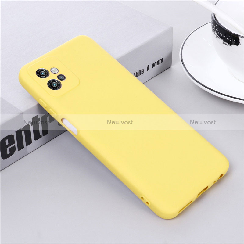 Ultra-thin Silicone Gel Soft Case 360 Degrees Cover for Motorola Moto G32 Yellow