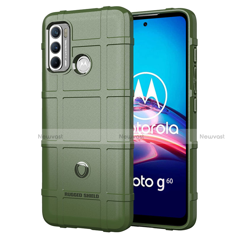 Ultra-thin Silicone Gel Soft Case 360 Degrees Cover for Motorola Moto G40 Fusion Green