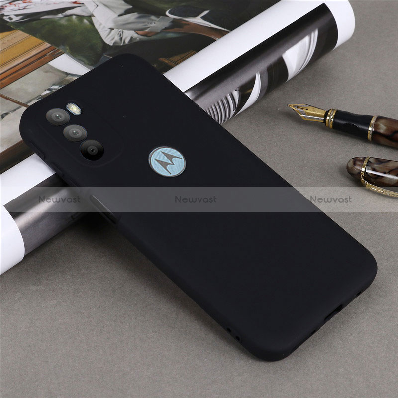 Ultra-thin Silicone Gel Soft Case 360 Degrees Cover for Motorola Moto G41 Black