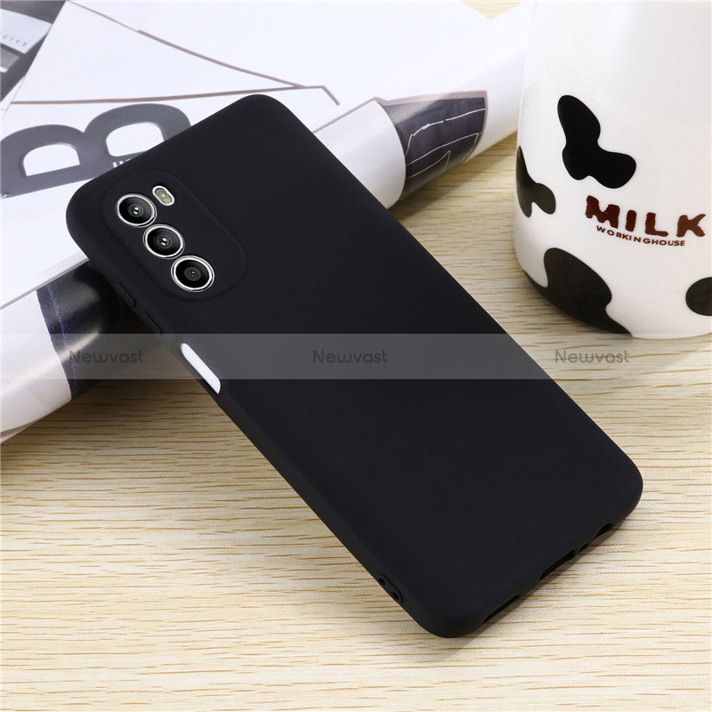 Ultra-thin Silicone Gel Soft Case 360 Degrees Cover for Motorola MOTO G52 Black