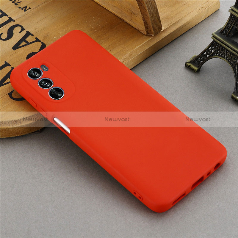 Ultra-thin Silicone Gel Soft Case 360 Degrees Cover for Motorola Moto G62 5G Red