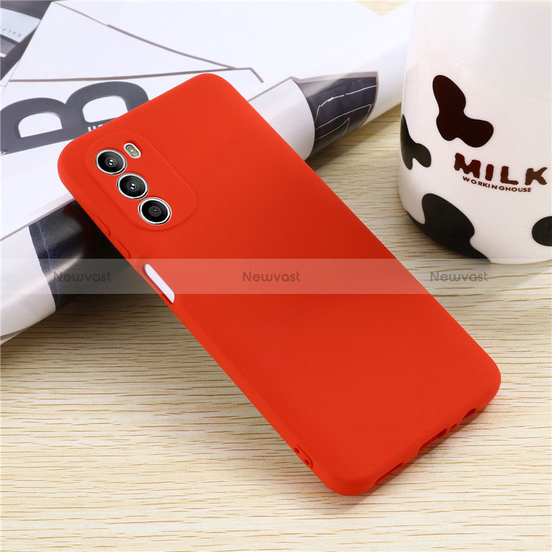 Ultra-thin Silicone Gel Soft Case 360 Degrees Cover for Motorola Moto G71s 5G Red