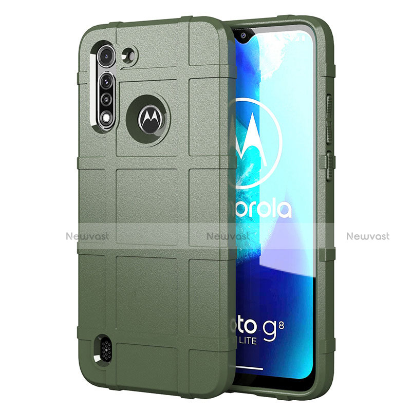 Ultra-thin Silicone Gel Soft Case 360 Degrees Cover for Motorola Moto G8 Power Lite Green