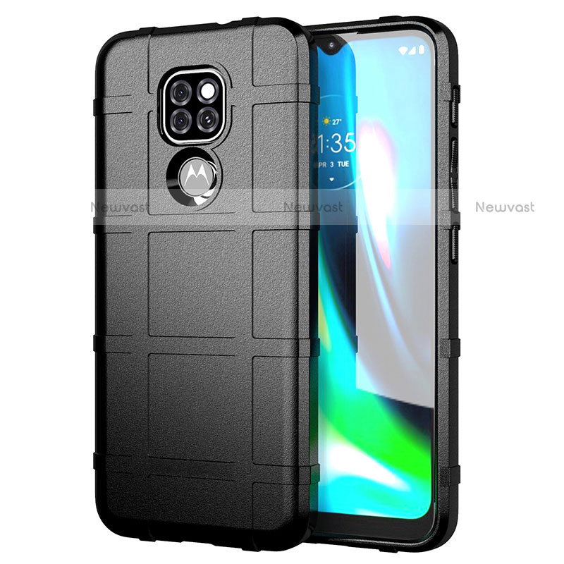 Ultra-thin Silicone Gel Soft Case 360 Degrees Cover for Motorola Moto G9 Black