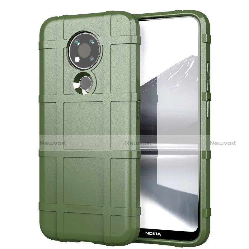 Ultra-thin Silicone Gel Soft Case 360 Degrees Cover for Nokia 3.4 Army green