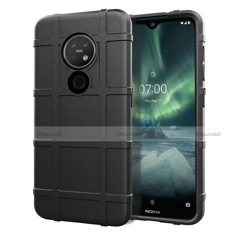 Ultra-thin Silicone Gel Soft Case 360 Degrees Cover for Nokia 7.2 Black