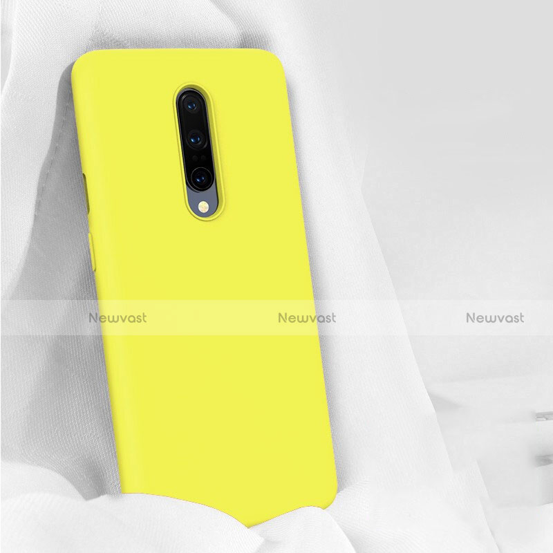 Ultra-thin Silicone Gel Soft Case 360 Degrees Cover for OnePlus 7 Pro Yellow