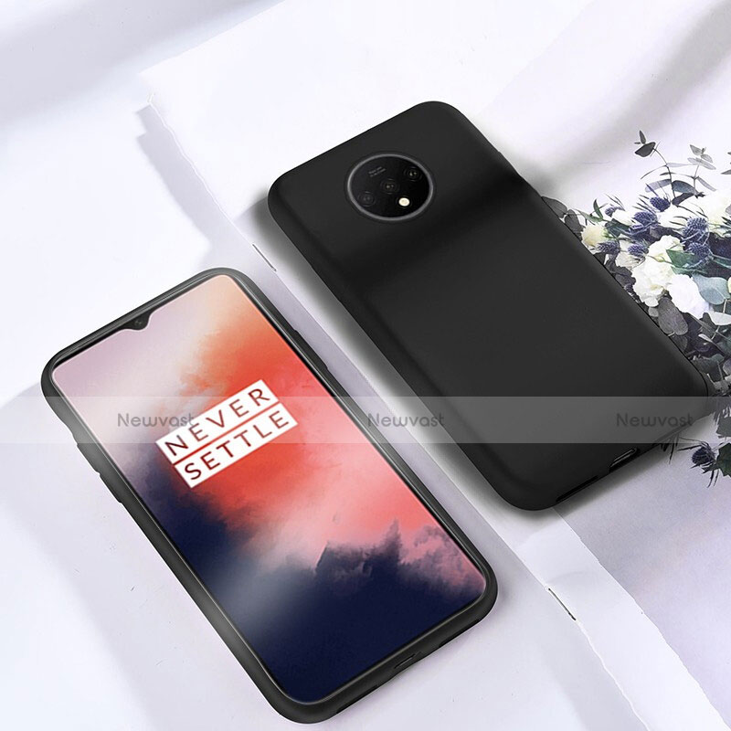 Ultra-thin Silicone Gel Soft Case 360 Degrees Cover for OnePlus 7T Black