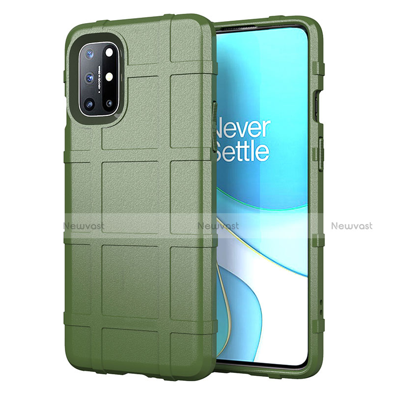 Ultra-thin Silicone Gel Soft Case 360 Degrees Cover for OnePlus 8T 5G Army green
