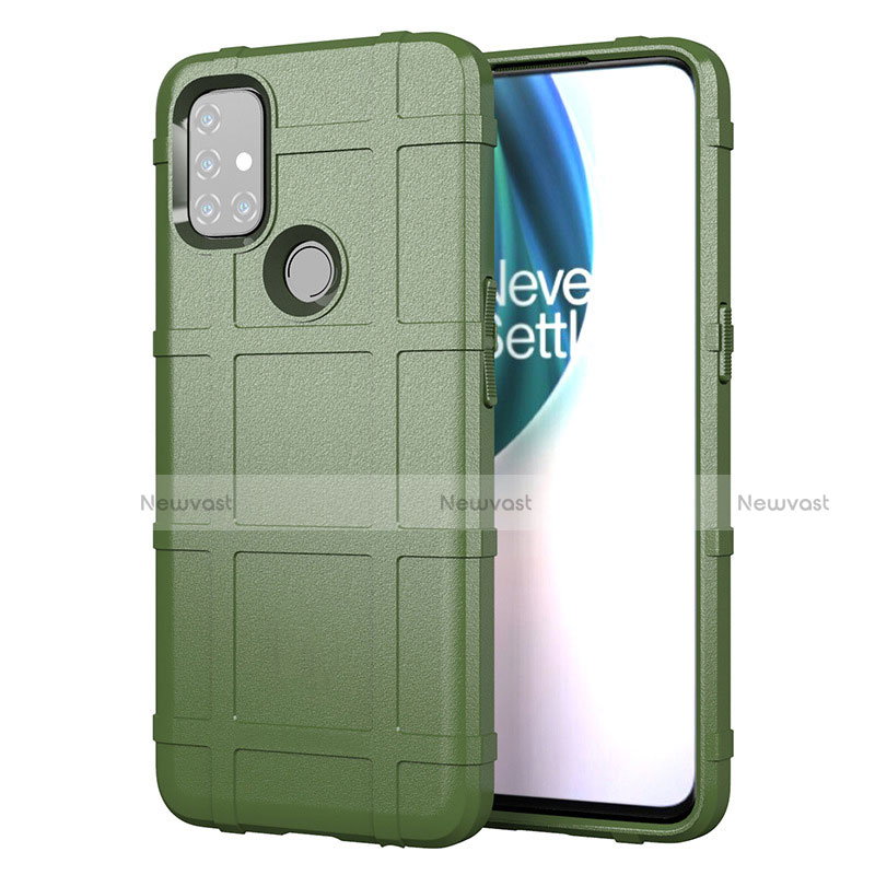Ultra-thin Silicone Gel Soft Case 360 Degrees Cover for OnePlus Nord N10 5G Army green