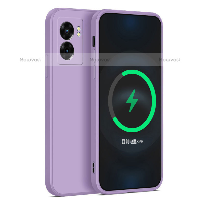 Ultra-thin Silicone Gel Soft Case 360 Degrees Cover for OnePlus Nord N300 5G Clove Purple