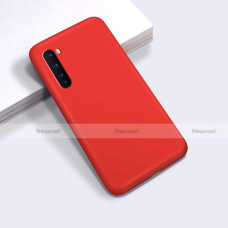 Ultra-thin Silicone Gel Soft Case 360 Degrees Cover for OnePlus Nord Red