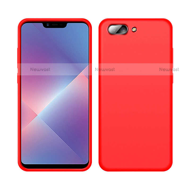 Ultra-thin Silicone Gel Soft Case 360 Degrees Cover for Oppo A12e Red