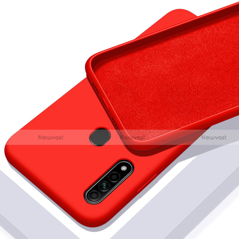 Ultra-thin Silicone Gel Soft Case 360 Degrees Cover for Oppo A31 Red
