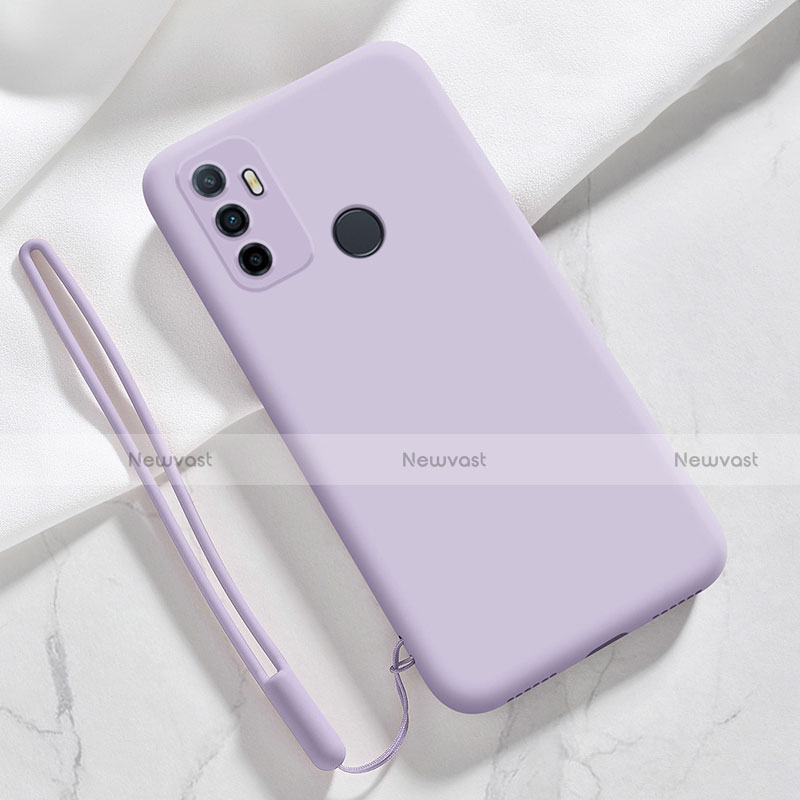 Ultra-thin Silicone Gel Soft Case 360 Degrees Cover for Oppo A32 Clove Purple