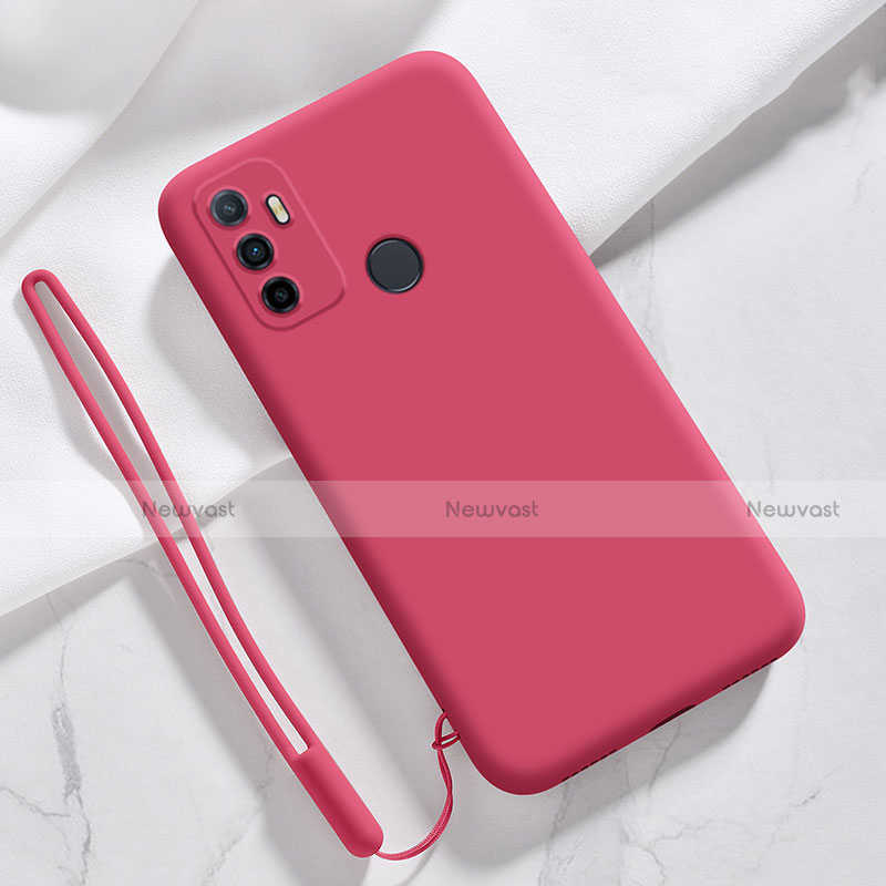 Ultra-thin Silicone Gel Soft Case 360 Degrees Cover for Oppo A33 Red Wine