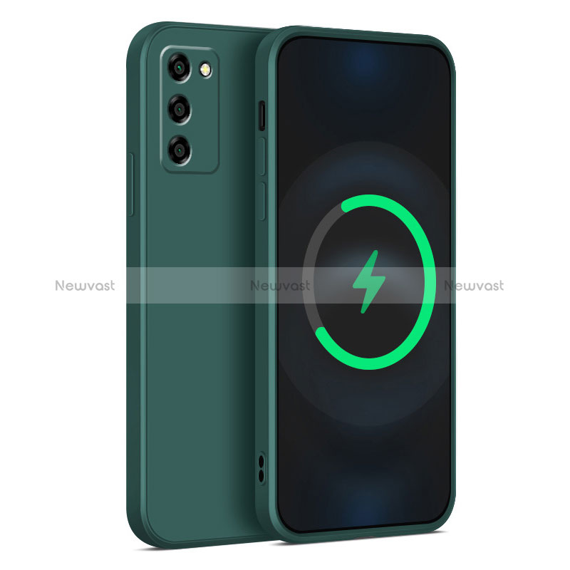 Ultra-thin Silicone Gel Soft Case 360 Degrees Cover for Oppo A53s 5G Midnight Green