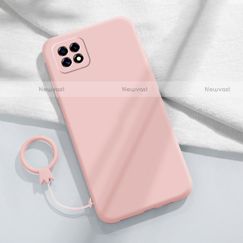 Ultra-thin Silicone Gel Soft Case 360 Degrees Cover for Oppo A73 5G Pink