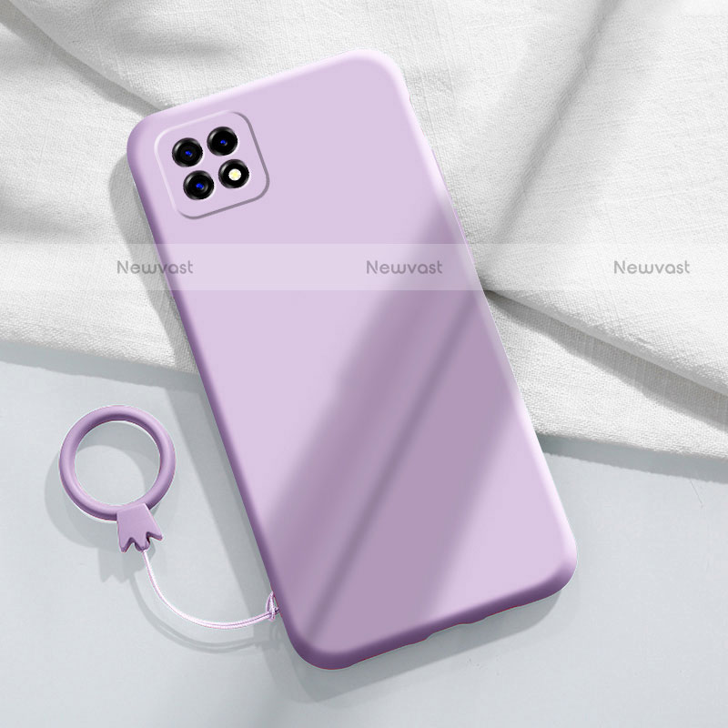 Ultra-thin Silicone Gel Soft Case 360 Degrees Cover for Oppo A73 5G Purple